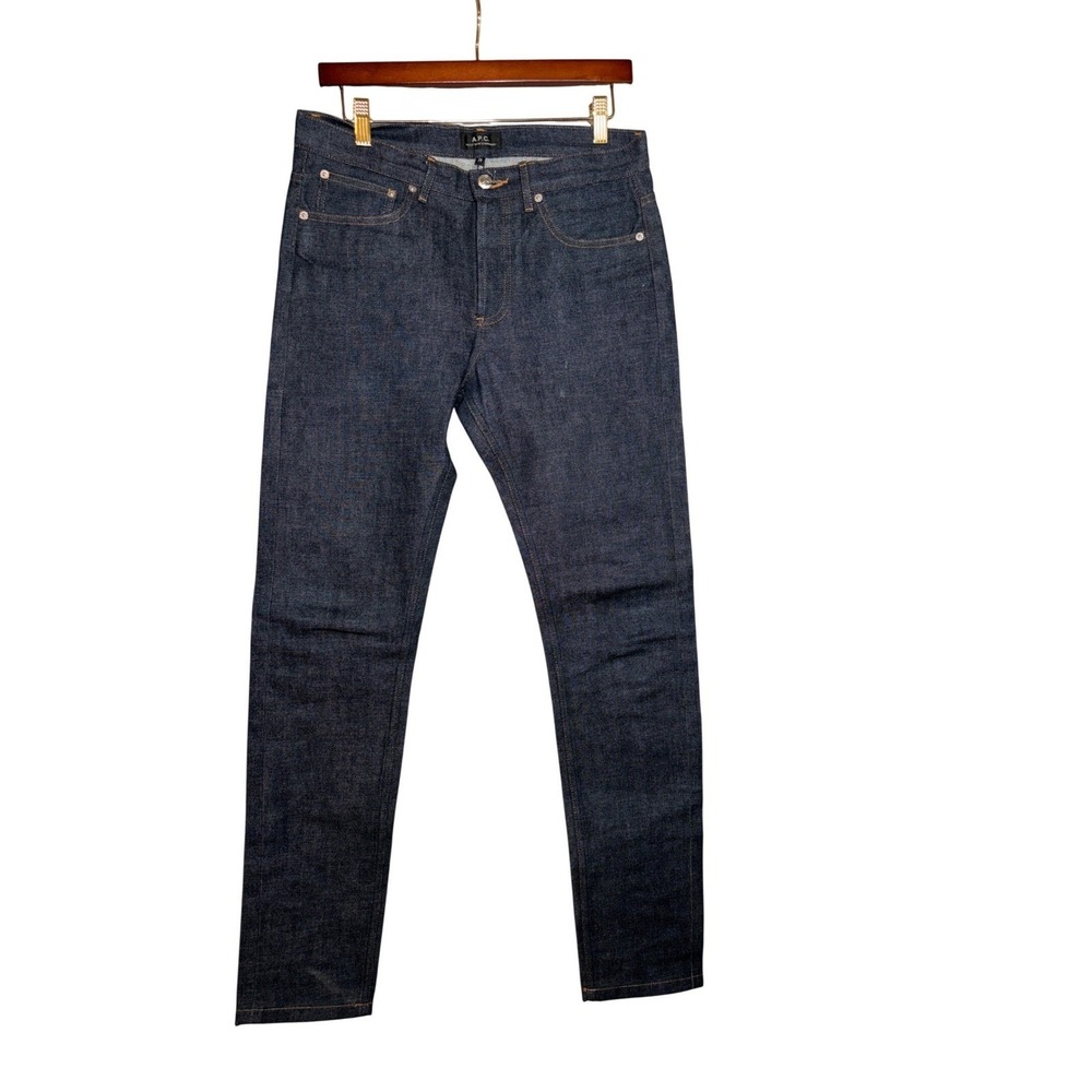 APC Petit New Standard Indigo Selvedge Denim‎ Slim Jeans Mens 29 Button Fly